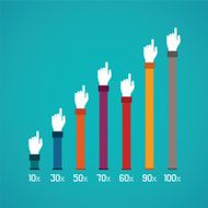 Abstract vector bar diagram infographic template in flat style