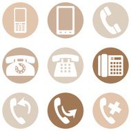 Vector Set of Telephone Icons N22