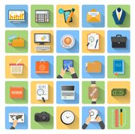 Business office and marketing items icons N20