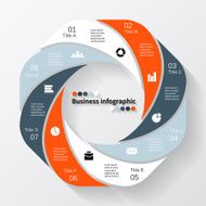 Modern vector info graphic for business project N268