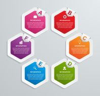 Abstract hexagon infographics template N9