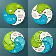 Vector circle infographic Template for cycle diagram graph presentation and N51