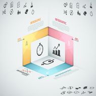 Modern infographics options banner N707