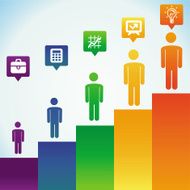 Vector business concept - men icons