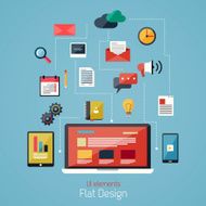 Flat design modern icons set