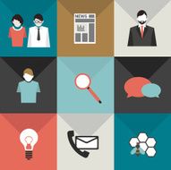 Infographics flat box diagram Business needs concept N5