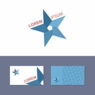 Logo Icon design element with business card template N4