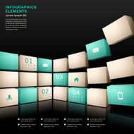 vector abstract 3d wall infographics