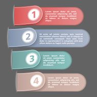 Design Template with Four Ribbons