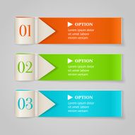 Modern numbered options banners N2