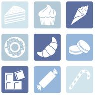 Vector Set of Dessert Icons N11