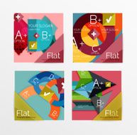 Flat design square shape infographic banner N41