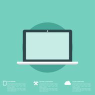 Flat abstract background with web icons Interface symbols Cloud computing N67