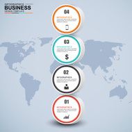 Abstract 3D digital business circle Infographic N11