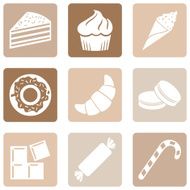 Vector Set of Dessert Icons N13