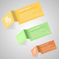 Abstract origami infographic design template