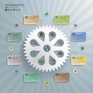 Cogwheel Abstract Modern Infographics Background N2