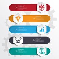 Design clean number banners template graphic or website layout N20