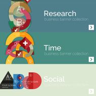 Flat modern info banner set N115