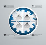 Abstract gears infographic Design element N4