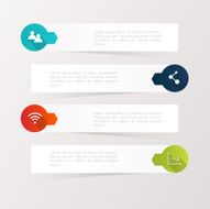 Vector colorful info graphics for your business presentations N376