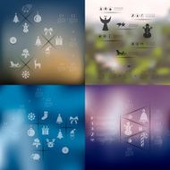 Christmas infographic with unfocused background N212