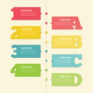 Infographics elements with numbers and letters