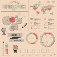 Vintage infographics design elements N8
