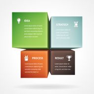Modern Infographic Template With Four Boxes