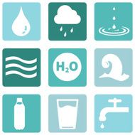 Vector Set of Water Icons N19