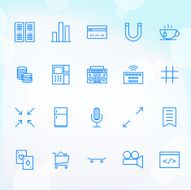 Trendy Thin Icons for web and mobile Set 17
