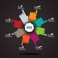 Pointing Hands Infographic Element EPS 10 vector N2