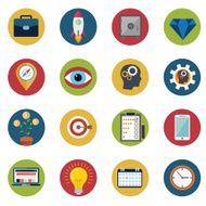 Web design objects delivery business office and marketing items icons N5