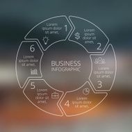 Circle line arrows infographic Template for cycle diagram graph presentation N9