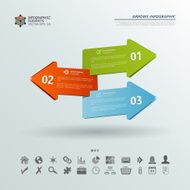 Three Arrows Infographic Backgrounds
