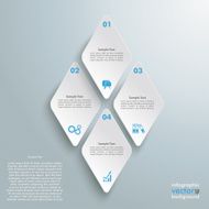 4 Rhombus Pieces Infographic