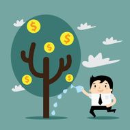 Business Man Value Invester plant Money Tree N2