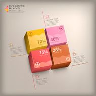abstract 3d cube infographics N12
