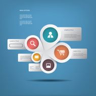 Round white infographics N3