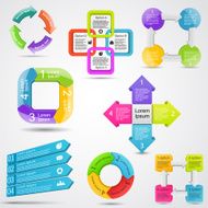 Modern vector info graphic for business project N273