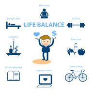 life balance for well being concept illustration N2