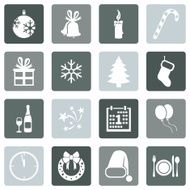 Vector Set of New Year and Christmas Icons N15