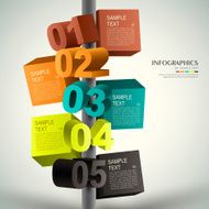 abstract 3d cube infographics N13