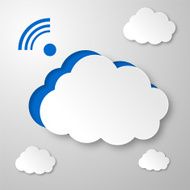 Cloud computing clip-art illustration N6