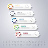 Design clean flat long icon banners template Vector EPS 10 N2