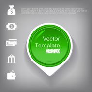Vector 3d circle plastic glossy element for infographic N3