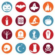 Vector Set of Halloween Icons N16