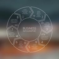 Circle line arrows infographic Template for cycle diagram graph presentation N10