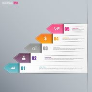 Abstract 3D paper Infographic N77