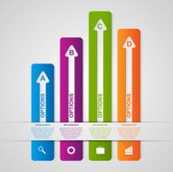 Abstract options infographic Design element